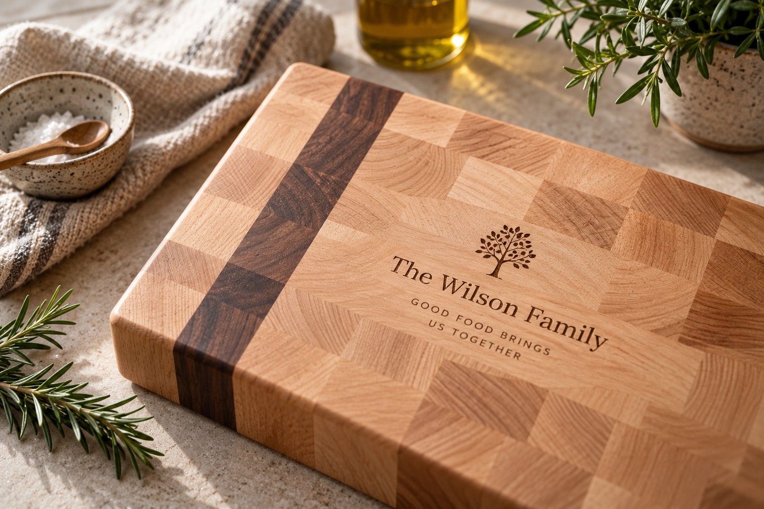 Personalised Wood Circle wooden piece